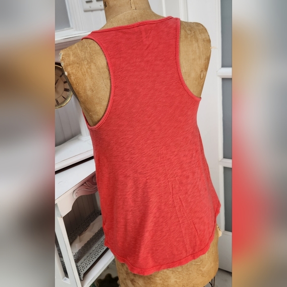 Cute SPLENDID Anthropologie Orange Racer Back Tank Top EUC - Picture 3 of 6